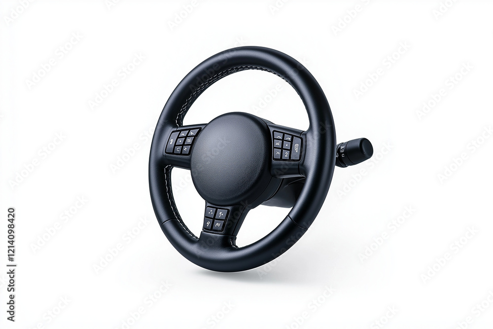 Steering wheel lock – isolated on white background Steering wheel lock – isolated on white background