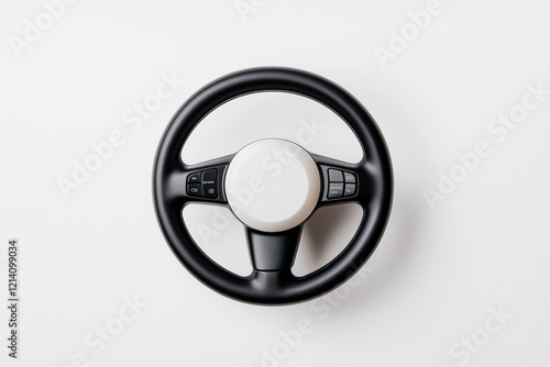 Steering wheel lock – isolated on white background photo