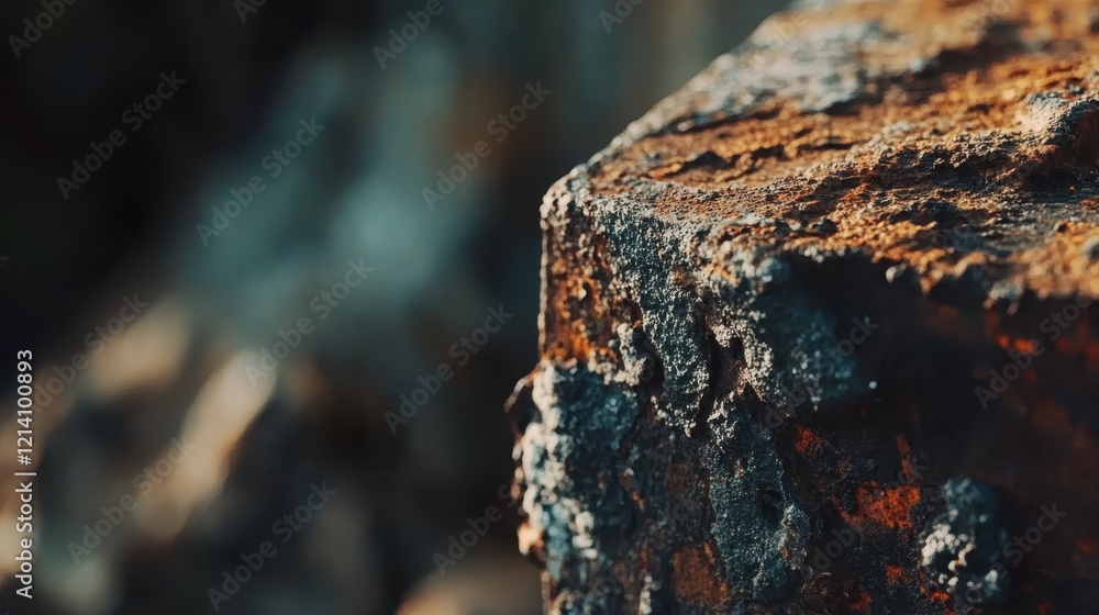Fototapeta premium Close-up of Rusted Metal Texture, Abstract Industrial Background.