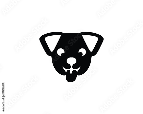 black cat vector logo illustration design photo