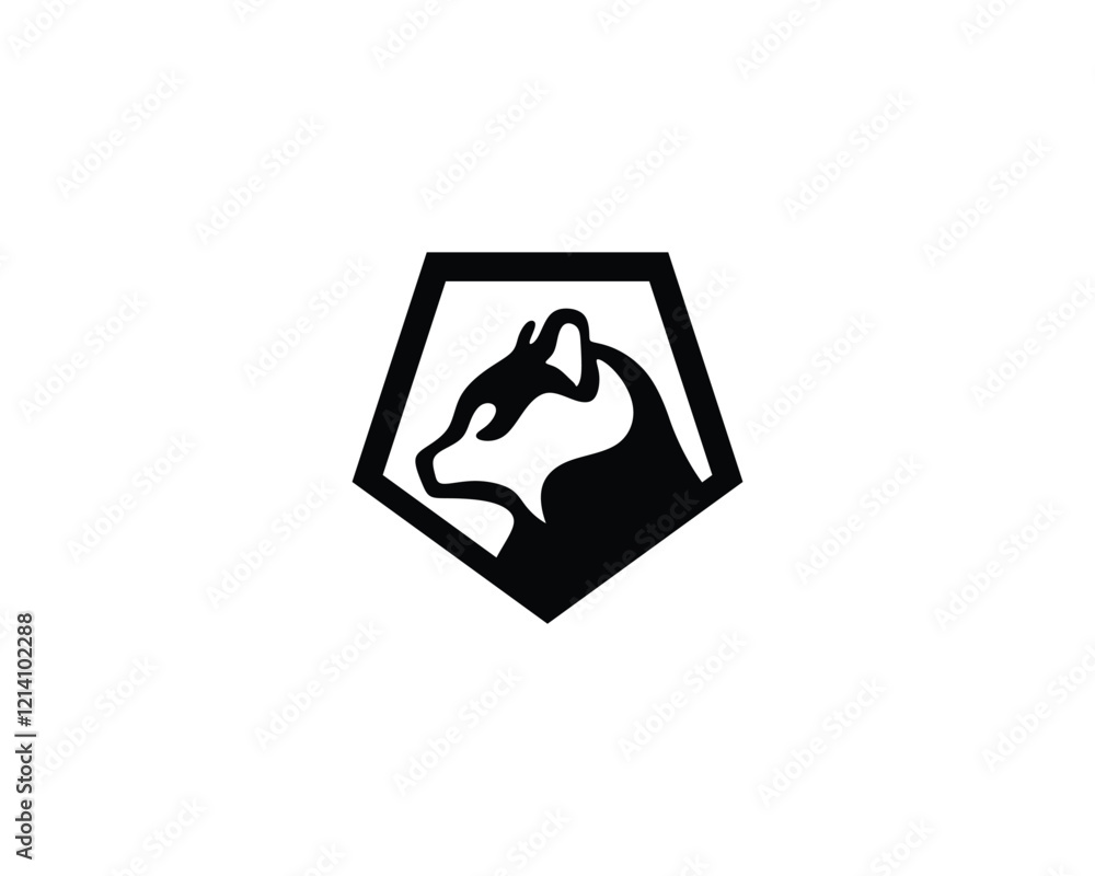 lack dog vector logo illustration design lack dog vector logo illustration design
