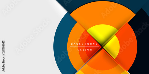 Target circle geometric abstract shapes. Vector Illustration For Wallpaper, Banner, Background, Card, Book Illustration, landing page