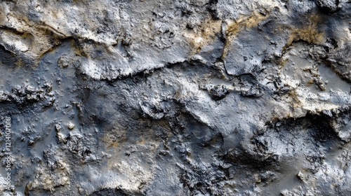 Abstract Dark Grey and Silver Rock Texture.