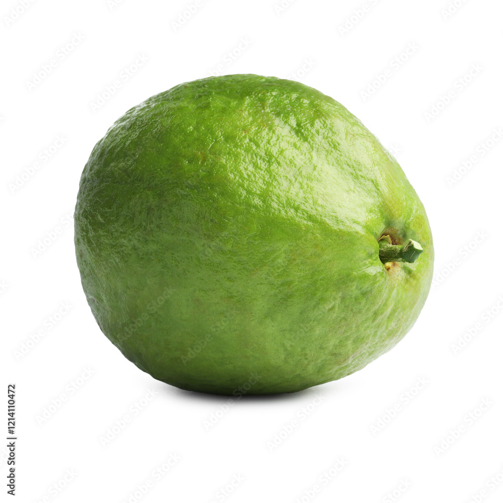 One fresh guava fruit isolated on white One fresh guava fruit isolated on white