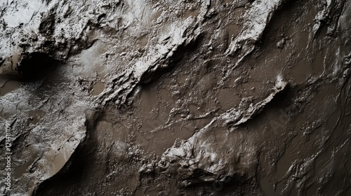 Dark Mud Texture, Abstract Background.