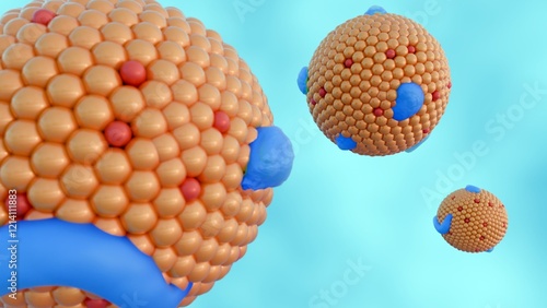 Φωτογραφία 3d rendering of chylomicron particles