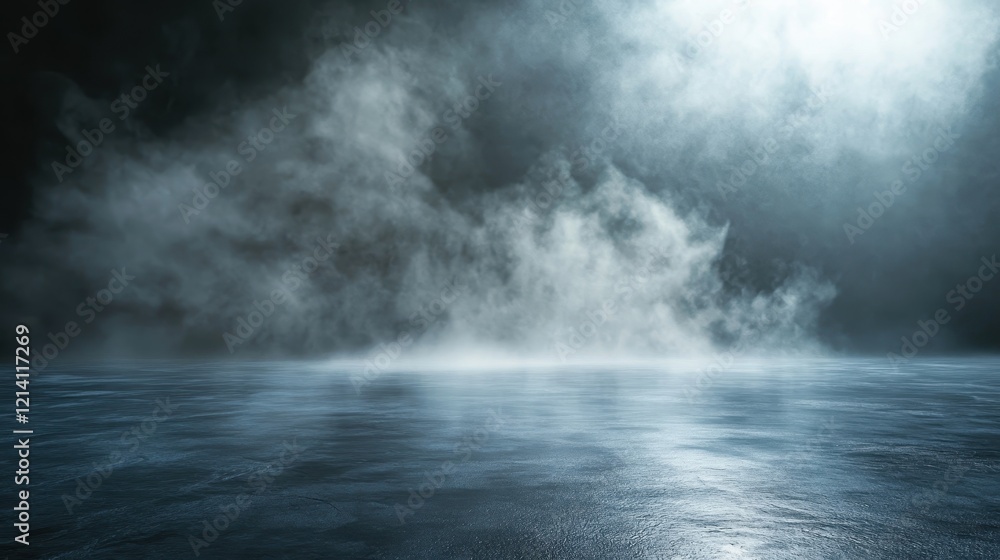 Dramatic Dark Moody Foggy Background. Dramatic Dark Moody Foggy Background.