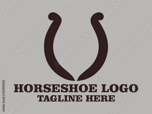 PrintHorseshoes symbolize good luck horseshoe logo timeless classic design,  a horseshoe vector illustration perfect for branding and this horseshoe features a classic and elegant design
