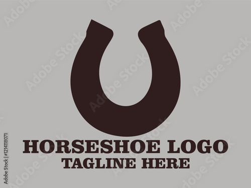 PrintHorseshoes symbolize good luck horseshoe logo timeless classic design,  a horseshoe vector illustration perfect for branding and this horseshoe features a classic and elegant design