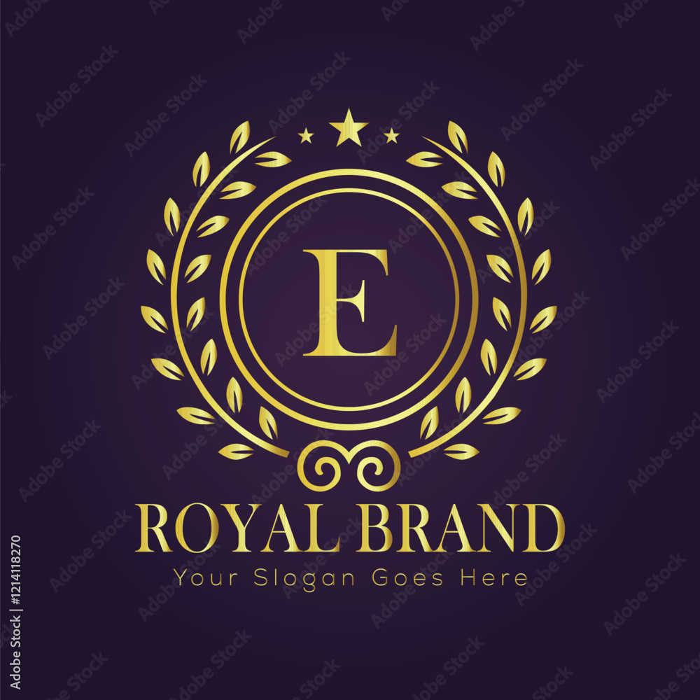 Letter E luxury gold logo concept
Letter E luxury gold logo concept