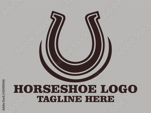 PrintHorseshoes symbolize good luck horseshoe logo timeless classic design,  a horseshoe vector illustration perfect for branding and this horseshoe features a classic and elegant design