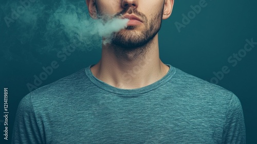 Visualization of Time Lapse Showing Smoker's Faces and Effects of Smoking Over Time photo