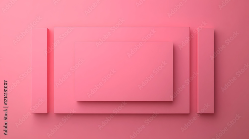 Abstract Composition of Blush Pink Geometric Shapes on a Soft Pink Background for Modern Design Aesthetic Abstract Composition of Blush Pink Geometric Shapes on a Soft Pink Background for Modern Design Aesthetic