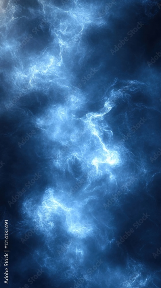 Obraz premium Abstract blue energy field with glowing lines and dark background creating a cosmic effect