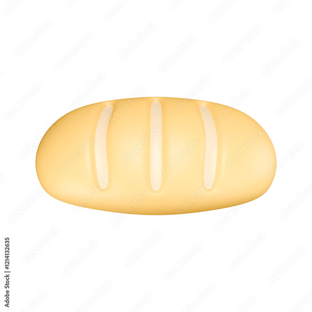 a 3D rendered illustration of baguette bakery a 3D rendered illustration of baguette bakery
