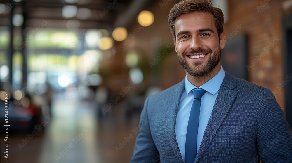 Confident Businessman in Modern Office Confident Businessman in Modern Office
