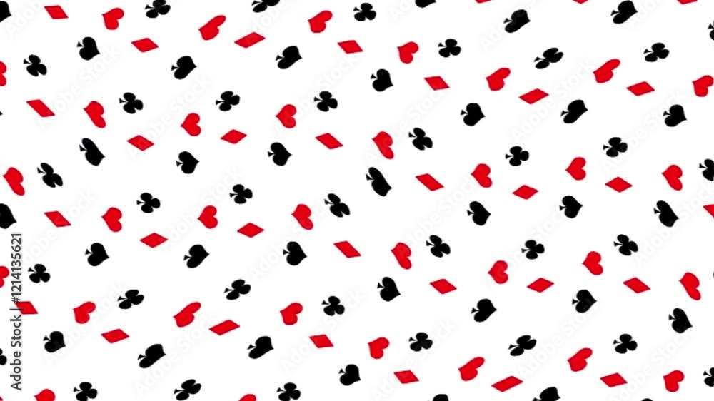 Playing card symbols spinning Playing card symbols spinning