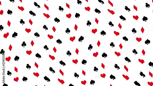 Playing card symbols waving back and forth photo