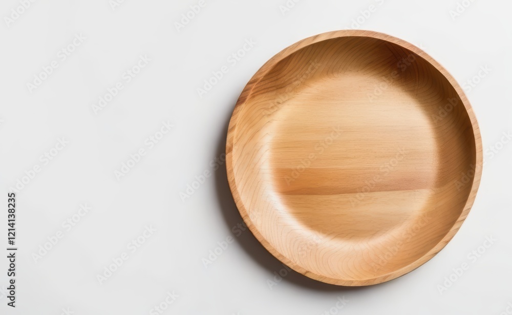 A smooth, organic-shaped wooden bowl rests on a clean white background. A smooth, organic-shaped wooden bowl rests on a clean white background.