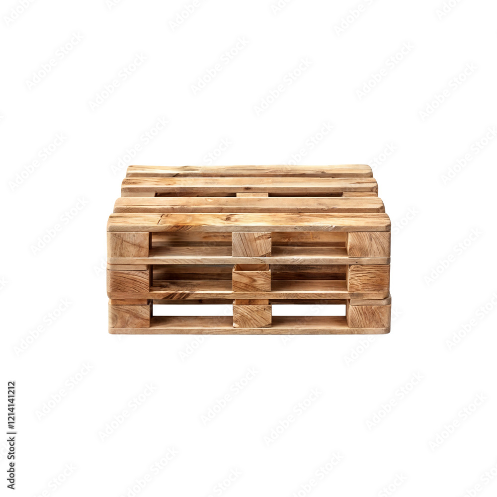 Rustic Wooden Pallet: A close-up shot of a sturdy, weathered wooden pallet, showcasing its natural wood grain and classic construction. Rustic Wooden Pallet: A close-up shot of a sturdy, weathered wooden pallet, showcasing its natural wood grain and classic construction.
