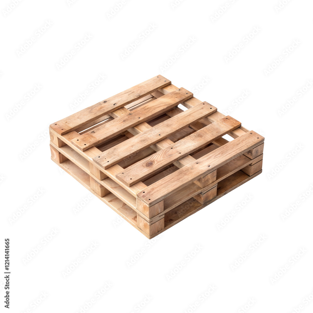 Wooden Pallet: A close-up view of a sturdy, weathered wooden pallet, highlighting its natural texture and utilitarian design. This image showcases the pallet's structural integrity and durability. Wooden Pallet: A close-up view of a sturdy, weathered wooden pallet, highlighting its natural texture and utilitarian design. This image showcases the pallet's structural integrity and durability.