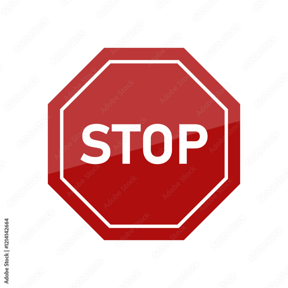 Vector illustration of a stop sign on a white background Vector illustration of a stop sign on a white background