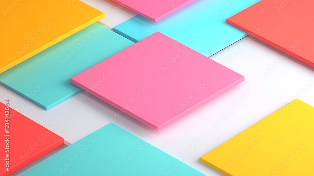 Colorful Geometric Shapes Arranged in a Creative Layout on a Bright Background for Modern Design Projects Colorful Geometric Shapes Arranged in a Creative Layout on a Bright Background for Modern Design Projects