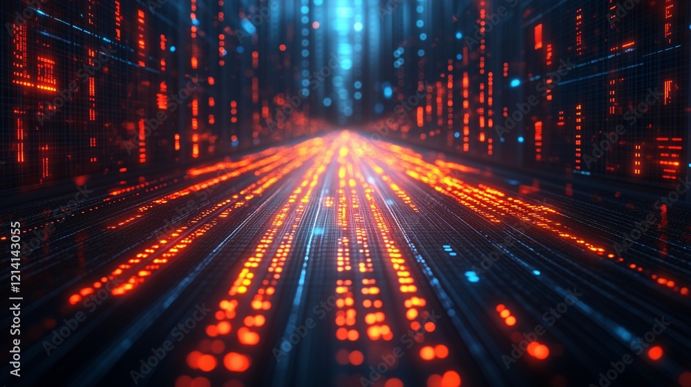 Futuristic Digital Data Stream Futuristic Digital Data Stream