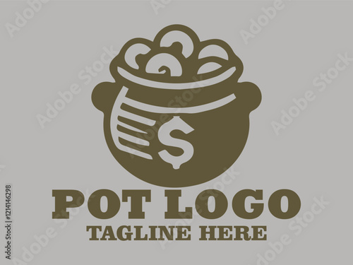 Stainless steel pot, cooking pot with lid and Ideal for cooking themed coloring book pages elegant flower pot, beautiful Ceramic pot, Unique pot, pot vector illustration and pot logo photo