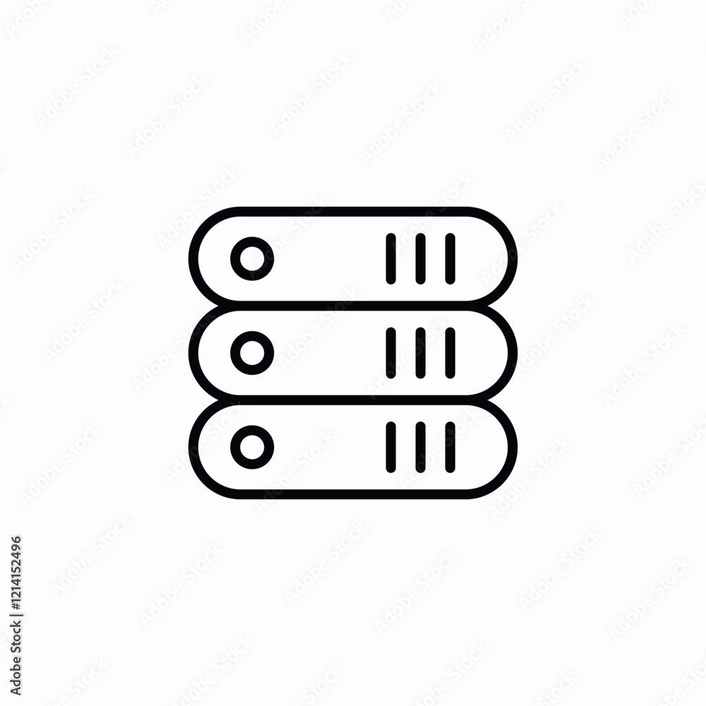 Server data storage icon vector sign Server data storage icon vector sign