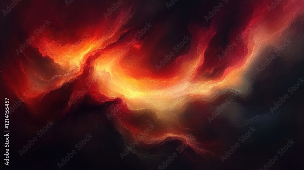 Abstract Vibrant Flames and Warm Colors in a Dark Background Abstract Vibrant Flames and Warm Colors in a Dark Background