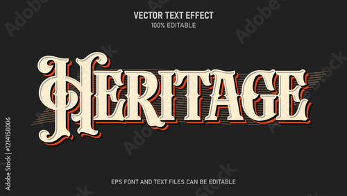 Heritage text  editable text effect