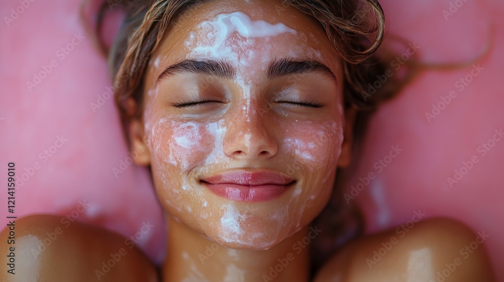 Fototapeta premium Relaxed woman enjoying a spa treatment