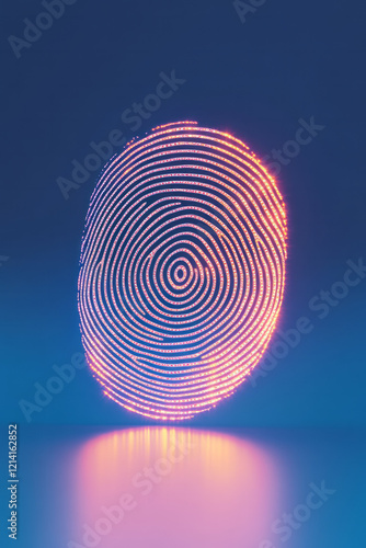 Wallpaper Mural A striking close-up of a fingerprint with intricate patterns illuminated by soft lighting, creating beautiful shadows and enhancing the depth against a subtle, gradient background, Torontodigital.ca