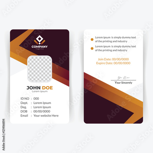 Employee id card design