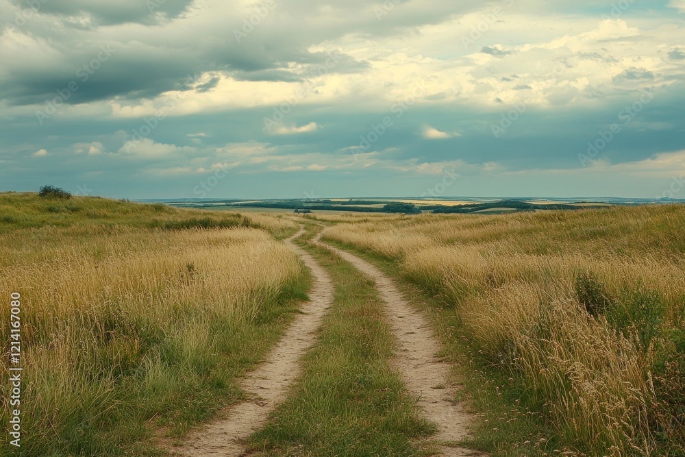 Fototapeta premium road to horizon, Generative AI