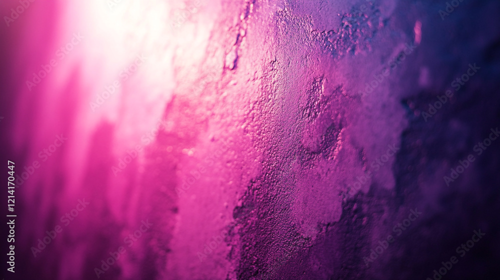 Vibrant texture of a wall illuminated in shades of purple and pink during evening hours Vibrant texture of a wall illuminated in shades of purple and pink during evening hours