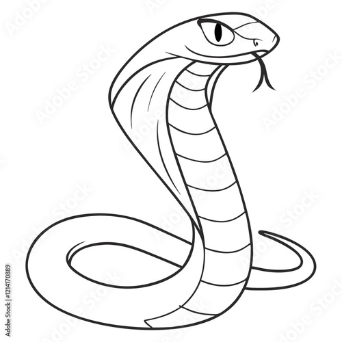 Simple snake clipart with white background.