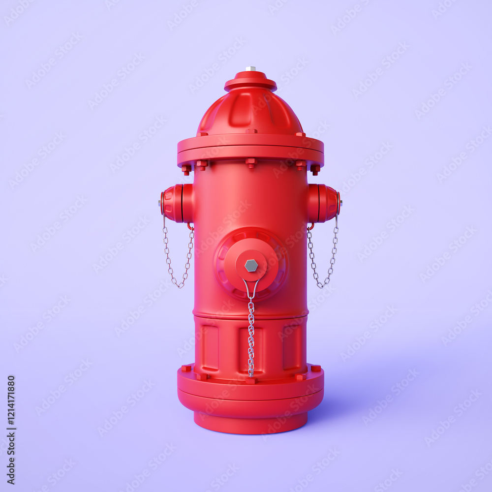 Red fire hydrant on purple background. 3d-rendering Red fire hydrant on purple background. 3d-rendering