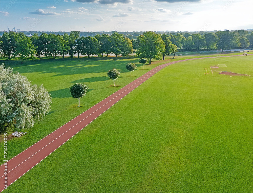 Obraz premium 公園のジョギングコース
