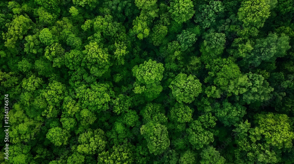 Lush emerald green forest canopy aerial view with dense vibrant treetops creating a beautiful natural tapestry : Generative AI Lush emerald green forest canopy aerial view with dense vibrant treetops creating a beautiful natural tapestry : Generative AI