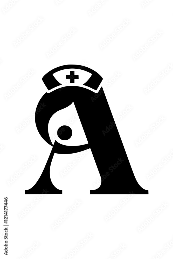 Letter A with nurse hat symbol design, Creative graphic of the letter A wearing a nurse hat with a medical cross, symbolizing healthcare, nursing, and medical assistance.
Letter A with nurse hat symbol design, Creative graphic of the letter A wearing a nurse hat with a medical cross, symbolizing healthcare, nursing, and medical assistance.