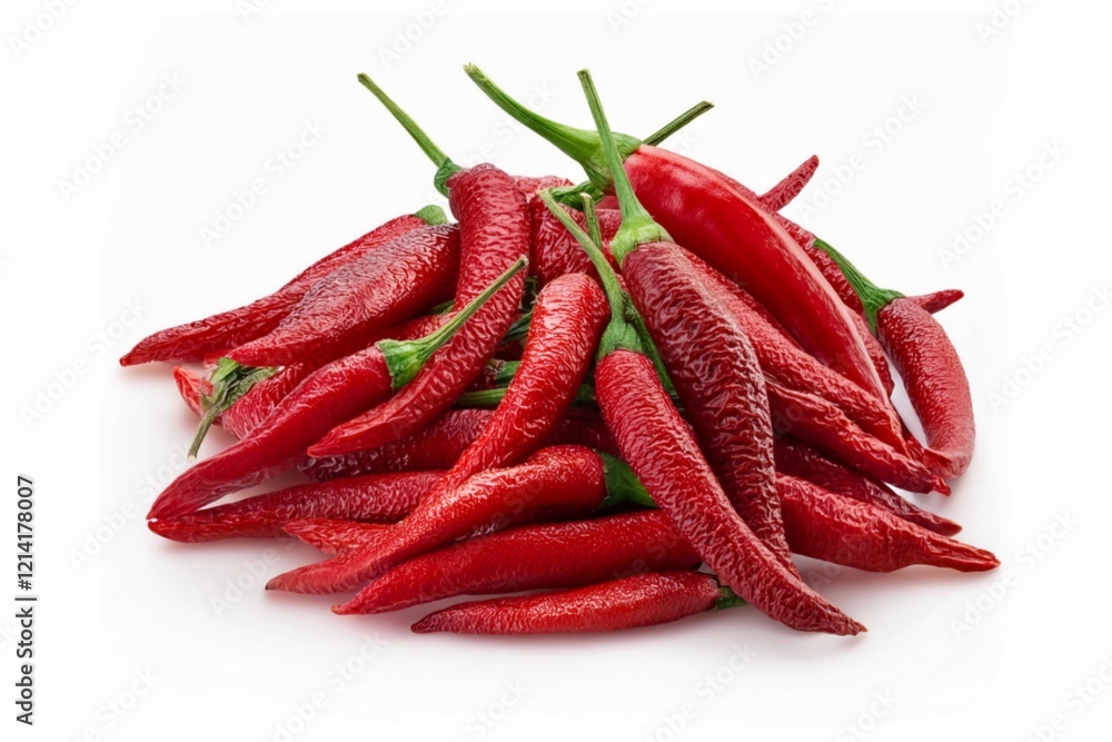 Fresh red chili peppers isolated on white background with clipping path and full depth of field Fresh red chili peppers isolated on white background with clipping path and full depth of field