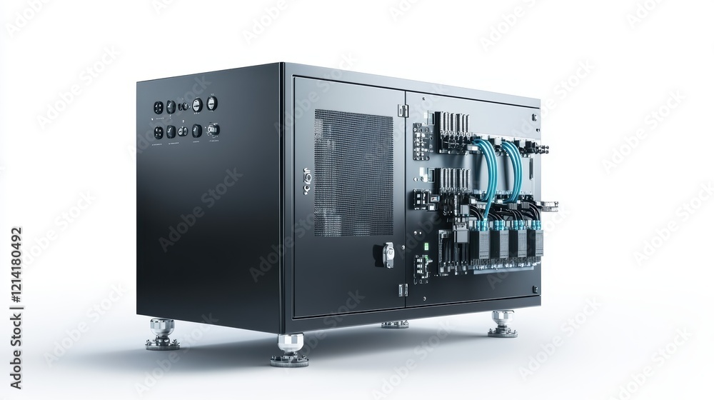 Fototapeta premium Advanced automated machine for optimized production and enhanced efficiency in modern manufacturing.