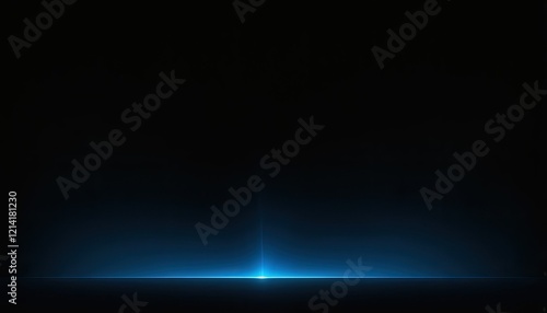 Blue light lines and sparkles on black background
2