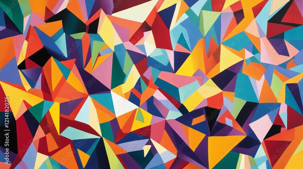 Abstract shapes in many colorful geometric patterns. Abstract shapes in many colorful geometric patterns.