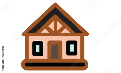Modern Minimalist House Icon Set for Real Estate and Architecture Designs