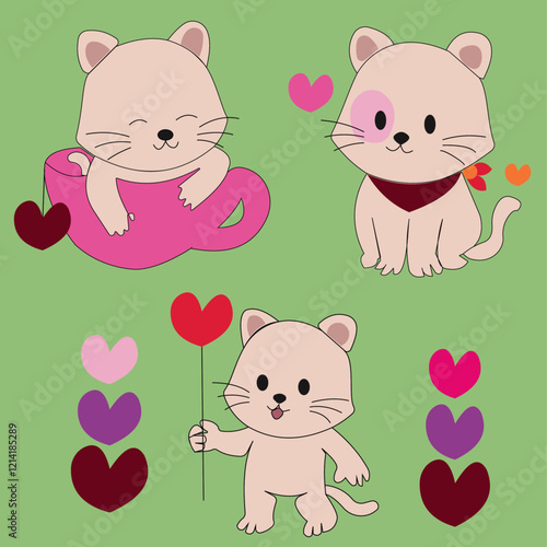 illustration of cats