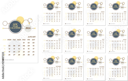 Unique Calendar Design Template for upcpimg 2026