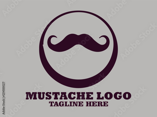 handlebar mustache with timeless retro style classic mustache swirl decoration, bushy symbol of masculinity thin mustache, masculine and unique design mustache logo and mustache vector illustration